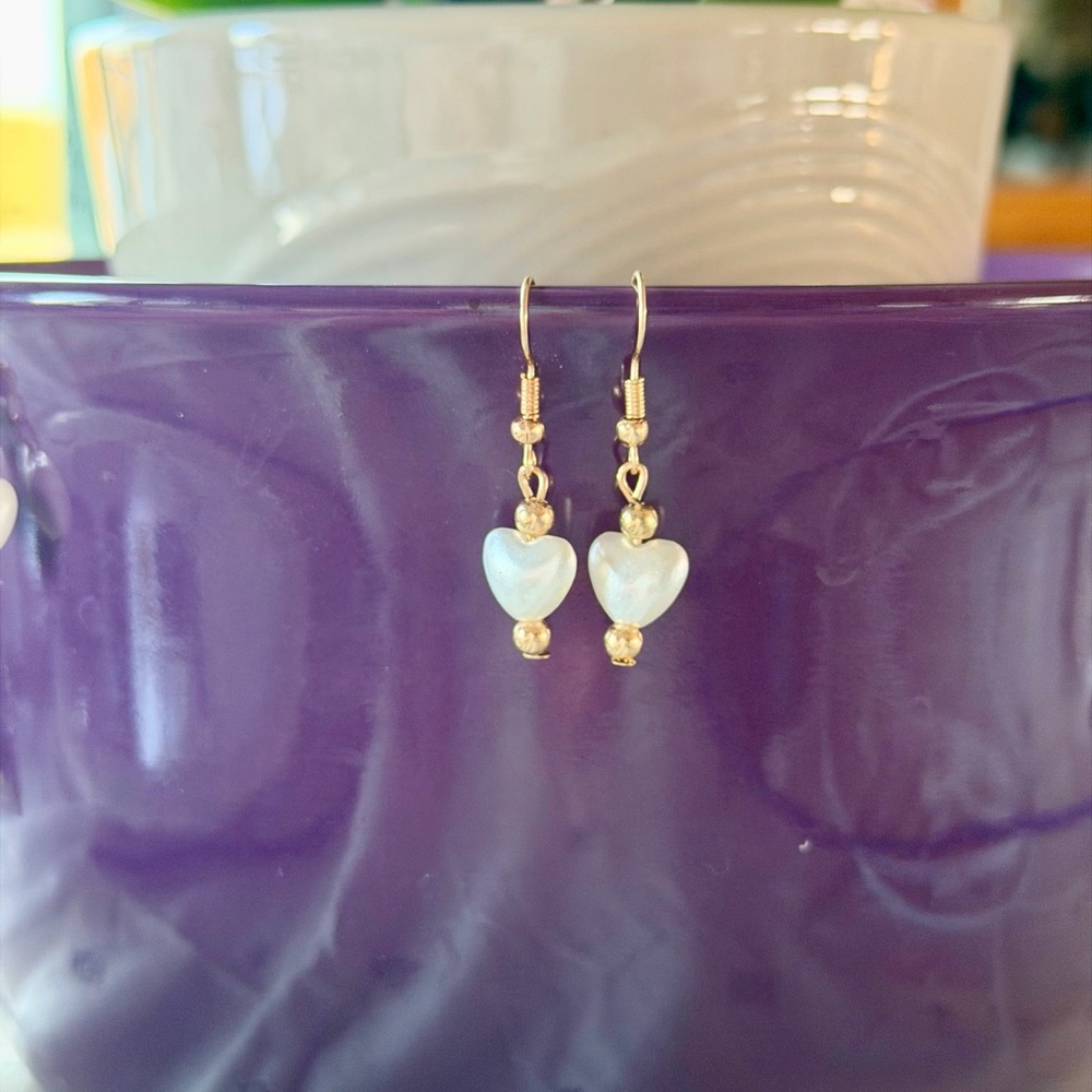 Elegant Gold Heart Earrings